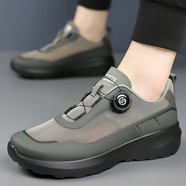 Men's Breathable Dial-Lock Walking Sneakers