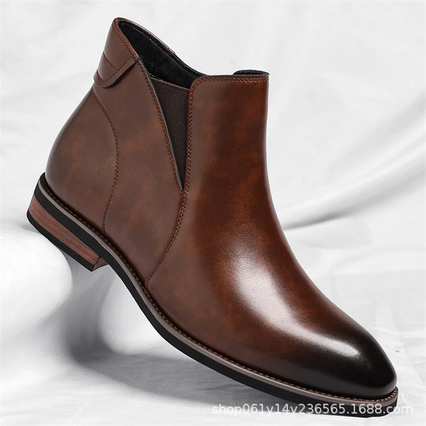 Men's Premium Black Chelsea Leather Ankle Boots