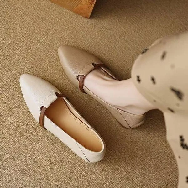 Women's Elegant Pointed Toe Block Heel Flats