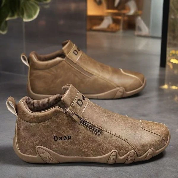 Daap Premium Men's Side-Zip Casual Leather Shoes