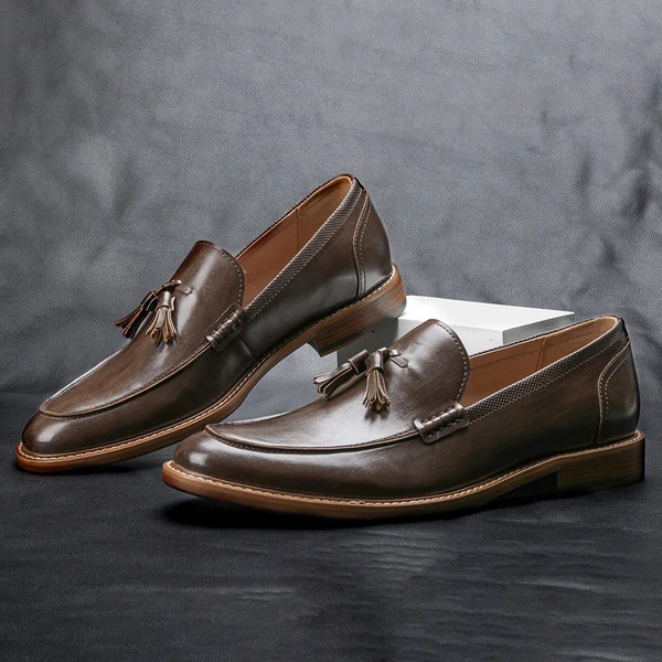 Men's Classic Leather Formal Slip-On Shoes