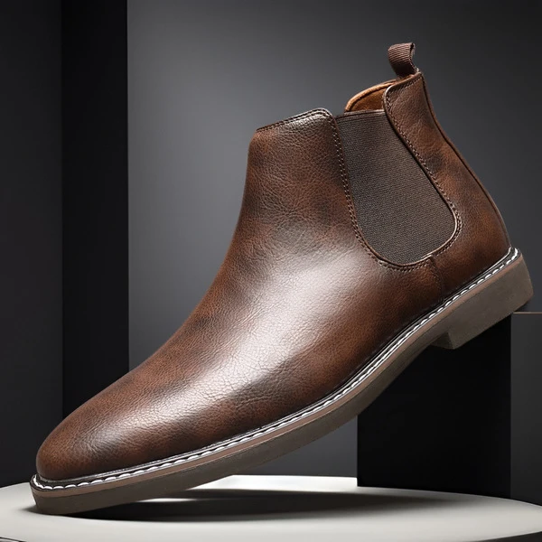 Classic Men's Brown Leather Chelsea Boots