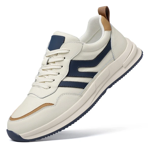 Men's Premium White & Navy Casual Sneakers