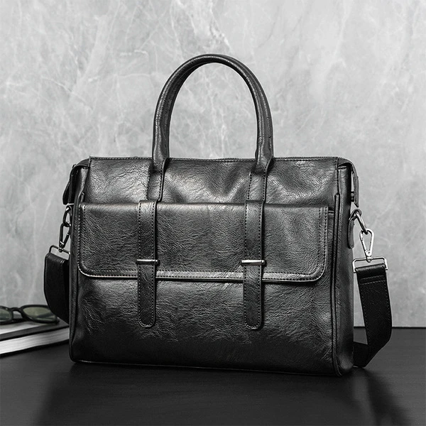 Men's Premium Executive Leather Laptop Briefcase