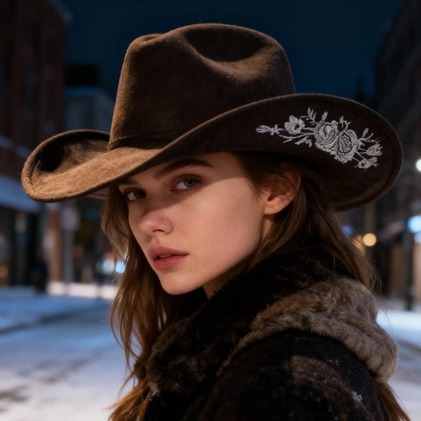 Premium Embroidered Western Cowboy Hat