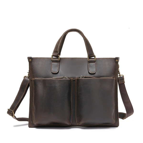 Premium Genuine Leather Business Messenger Bag