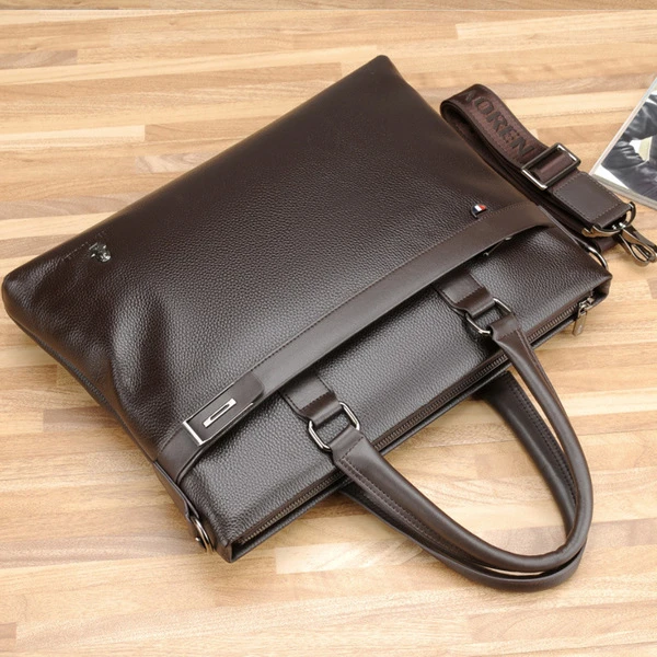 Premium Genuine Leather Business Tote & Laptop Bag
