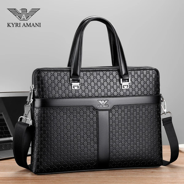Premium Patterned Leather Laptop & Business Briefcase