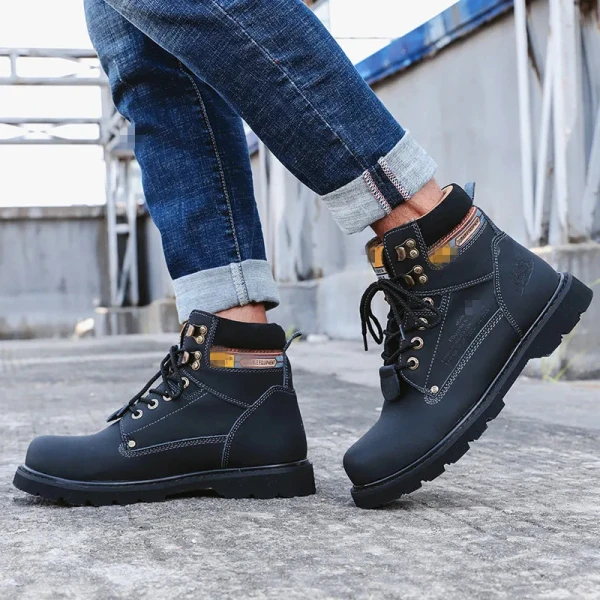 Rugged Lace-Up Ankle Boots