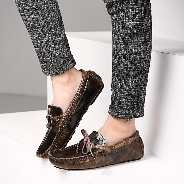 Premium Classic Leather Boat Loafers