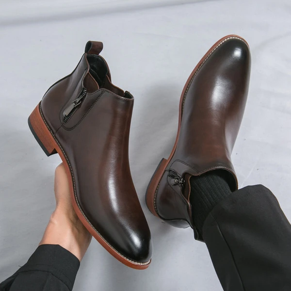 Premium Genuine Leather Chelsea Boots for Men