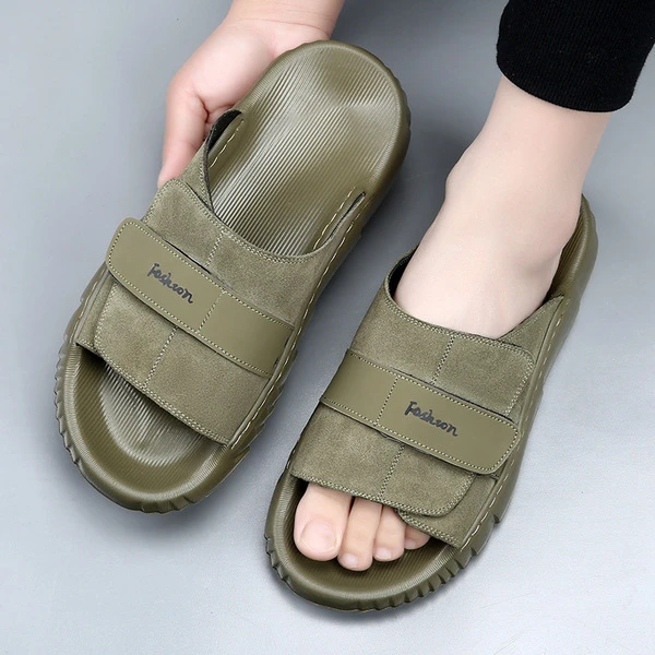 Men's Premium Comfort Casual Leather Slide Sandals