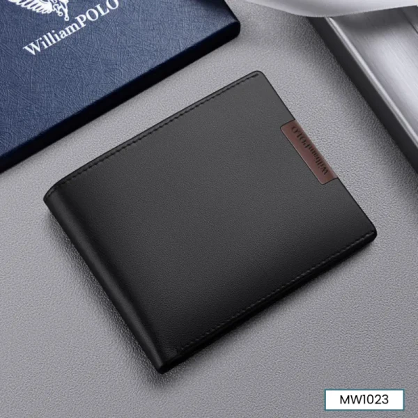 WilliamPolo Genuine Leather Short Bifold Men's Wallet