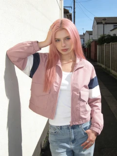 Urban Chic Colorblock Zip-Up Jacket