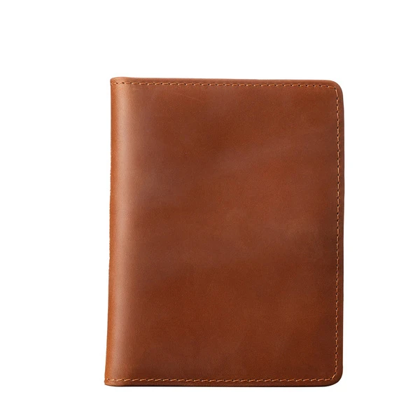 imported Vintage Genuine Leather Bifold Passport Holder & Multi-Card Organizer Wallet