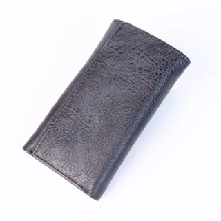 Imported Genuine Leather Tri-Fold Key Holder Wallet & Card Case