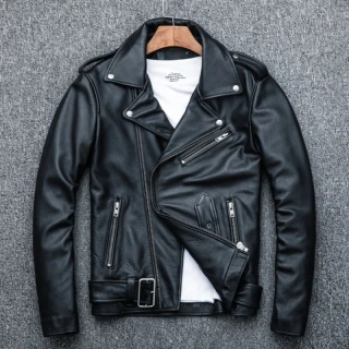 Premium Imported Men’s Black Leather Biker Jacket