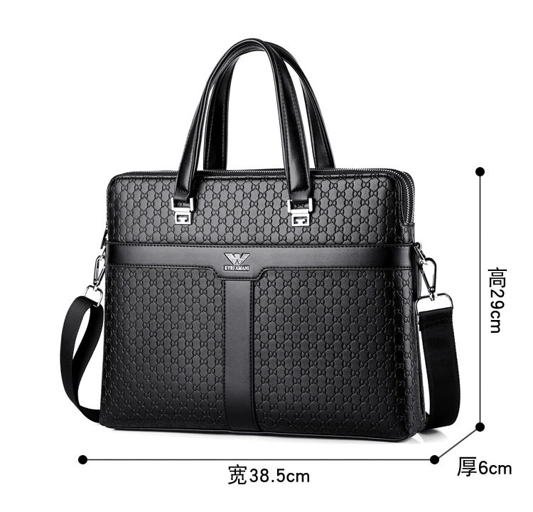 Size chart for Premium Patterned Leather Laptop & Business Briefcase