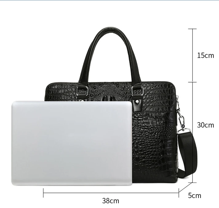 Size chart for Premium Textured Leather Laptop & Business Briefcase