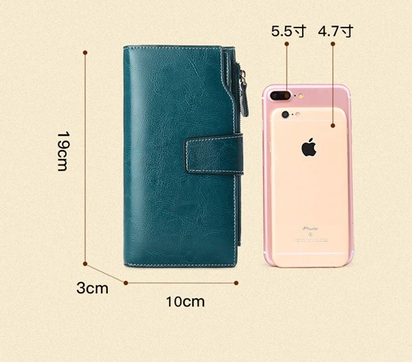 Size chart for Premium Multi-Functional Leather Wallet